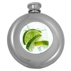 Lime Club Soda Drink Cocktail Round Hip Flask (5 Oz) by Pakrebo