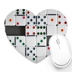 Dominos Dots Fun Heart Mousepads Front