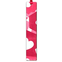 Pink Hearts Pattern Love Shape Large Book Marks by Bajindul