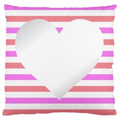 Love Heart Valentine S Day Large Flano Cushion Case (one Side) by HermanTelo