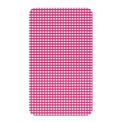 Gingham Plaid Fabric Pattern Pink Memory Card Reader (rectangular) by HermanTelo