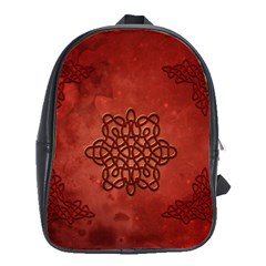 Elegant Decorative Celtic Knot School Bag (large) by FantasyWorld7