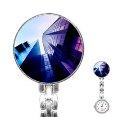 Abstract Architectural Design Architecture Building Stainless Steel Nurses Watch by Pakrebo