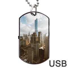 Architectural Design Architecture Buildings City Dog Tag Usb Flash (one Side) by Pakrebo