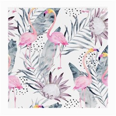 Tropical Flamingos Medium Glasses Cloth (2 Sides) by Sobalvarro