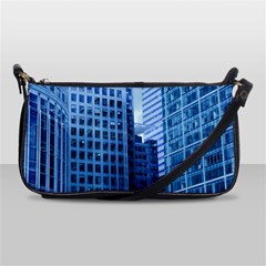 City Blue Building Construction Shoulder Clutch Bag by Pakrebo