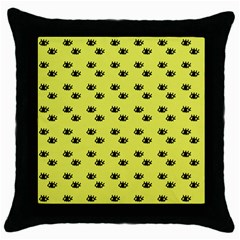 Yellow Eyes Throw Pillow Case (black) by snowwhitegirl