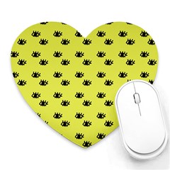 Yellow Eyes Heart Mousepads by snowwhitegirl