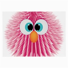 Bird Fluffy Animal Cute Feather Pink Large Glasses Cloth by Sudhe