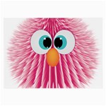 Bird Fluffy Animal Cute Feather Pink Large Glasses Cloth Front