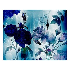 Wonderful Blue Flowers Double Sided Flano Blanket (large)  by FantasyWorld7