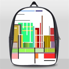 Business Finance Statistics Graphic School Bag (large) by Simbadda