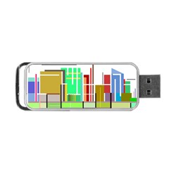 Business Finance Statistics Graphic Portable Usb Flash (one Side) by Simbadda