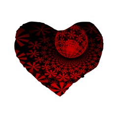 Fractals Fantasy Image Art Standard 16  Premium Heart Shape Cushions by Simbadda