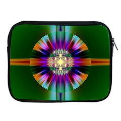 Abstract Art Fractal Creative Green Apple Ipad 2/3/4 Zipper Cases by Sudhe