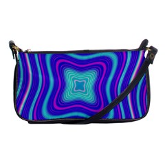 Abstract Artwork Fractal Background Blue Shoulder Clutch Bag by Sudhe