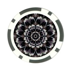 Abstract Digital Art Artwork Black White Poker Chip Card Guard by Pakrebo