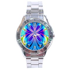 Abstract Art Design Digital Art Stainless Steel Analogue Watch by Pakrebo