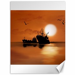 Digital Art Artwork Ship Boats Sea Canvas 36  X 48  by Wegoenart