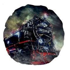 Steam Locomotive Br 99 Historically Large 18  Premium Round Cushions by Wegoenart
