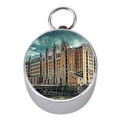 Architecture City Building Travel Mini Silver Compasses by Wegoenart