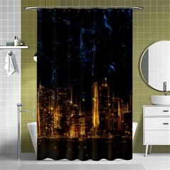 Architecture Buildings City Shower Curtain 48  X 72  (small)  by Wegoenart