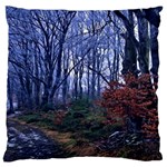 Forest Beeches Way Winter Snow Standard Flano Cushion Case (Two Sides) Back