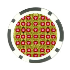 Happy Floral Days In Colors Poker Chip Card Guard by pepitasart