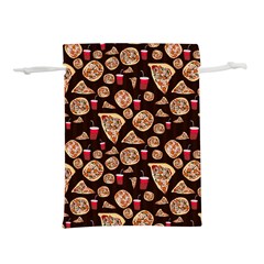 Pizza Pattern Lightweight Drawstring Pouch (m) by bloomingvinedesign