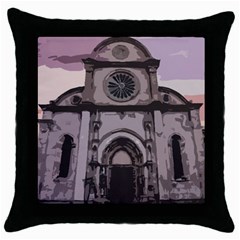 Cathedral Throw Pillow Case (black) by snowwhitegirl