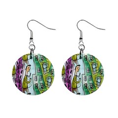 Seamless Repeating Tiling Tileable Mini Button Earrings by Wegoenart