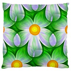 Seamless Repeating Tiling Tileable Flowers Large Cushion Case (two Sides) by Wegoenart