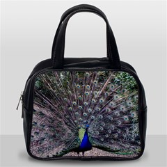 Peacock Bird Feather Plumage Green Classic Handbag (one Side) by Wegoenart