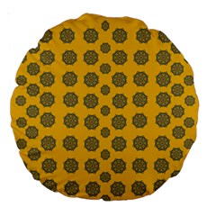 Sensational Stars On Incredible Yellow Large 18  Premium Round Cushions by pepitasart