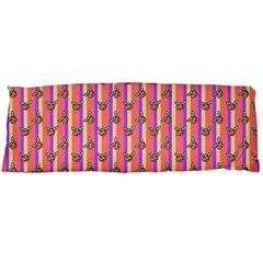 Pink Stripe & Roses Body Pillow Case (dakimakura) by charliecreates