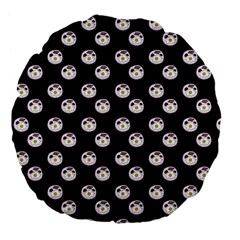 English Breakfast Black Large 18  Premium Flano Round Cushions by snowwhitegirl