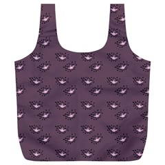 Zodiac Bat Pink Grey Full Print Recycle Bag (xl) by snowwhitegirl