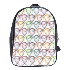 Valentine Hearts School Bag (large) by HermanTelo