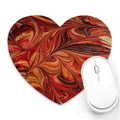 Marbled Paper Mottle Color Movement Heart Mousepads by Pakrebo