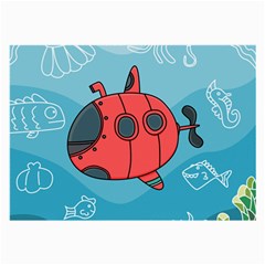 Dive Scuba Ocean Sea Water Fish Large Glasses Cloth by Pakrebo