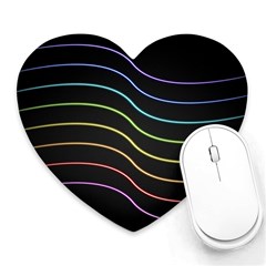 Wallpaper Background Colors Neon Heart Mousepads by Pakrebo