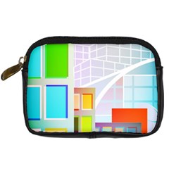 City Modern Business Skyscrapers Digital Camera Leather Case by Pakrebo