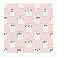 Pattern Pink Cute Sweet Fur Cats Medium Glasses Cloth (2 Sides) by Pakrebo