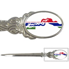 Gambia Flag Map Geography Outline Letter Opener by Sapixe