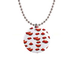 Summer Watermelon Pattern 1  Button Necklace by Pakrebo