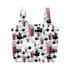 Movies And Popcorn Full Print Recycle Bag (m) by bloomingvinedesign