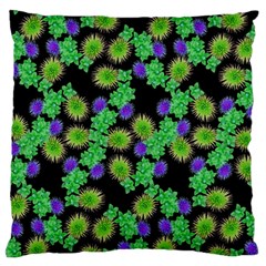 Flowers Pattern Background Large Flano Cushion Case (one Side) by HermanTelo