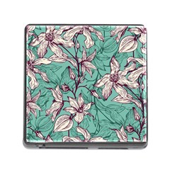 Vintage Floral Pattern Memory Card Reader (square 5 Slot) by Sobalvarro