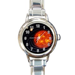 Solar System Planet Planetary System Round Italian Charm Watch by Sudhe