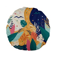 Tropical Pattern Standard 15  Premium Flano Round Cushions by Valentinaart